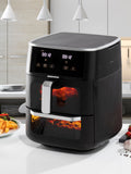 Daewoo black space-saving split drawer air fryer 11L, UK version