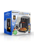 Daewoo black space-saving split drawer air fryer 11L, UK version