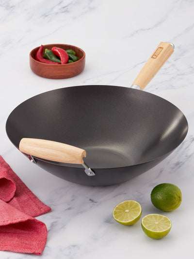 Next Judge Essentials Dark Grey Non-Stick Wok 33cm- Buy online at McGrocer