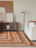 Asiatic Rugs hand-tufted terracotta orange network rug - British product