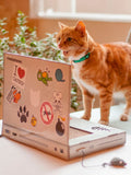 Suck UK grey cat scratch laptop toy with mouse, UK version