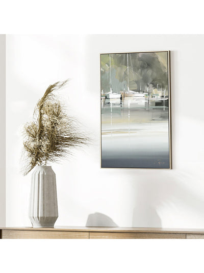 Next Art Marketing Gold Peaceful Mooring Canvas Wall Art 36x59x3cm- Buy online at McGrocer