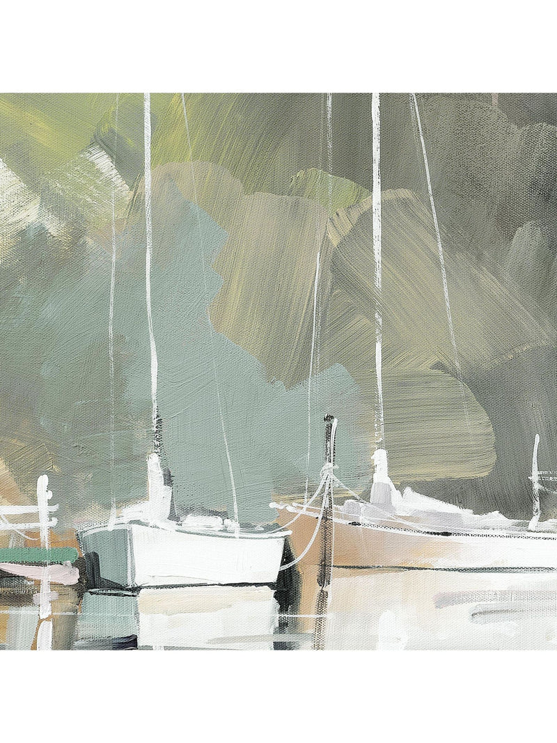 Art Marketing Gold Peaceful Mooring canvas wall art 36x59x3cm - British product