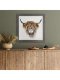 Grey Freddie framed wall art 64cm x 64cm - British product