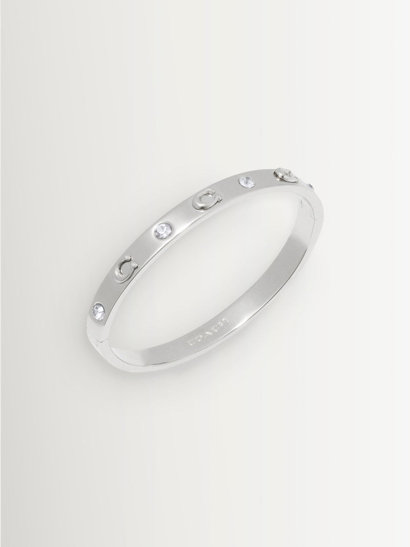 COACH silver tone signature stone bangle bracelet - British product