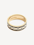 COACH gold tone signature band ring size 7 - British product
