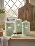 Sage green floral storage tins set of 3 (British brand)