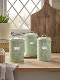 Sage green floral storage tins set of 3 (British brand)