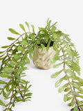 Artificial trailing plant in mini gold hex pot 39.5cm, UK version