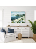 Art Marketing grey wild daisy bay canvas wall art 71.5cm x 91.5cm - British product