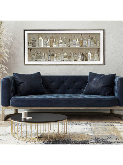Next Art Marketing Black Gin Collection Framed Wall Art 64cm x 144cm x 4.5cm- Buy online at McGrocer
