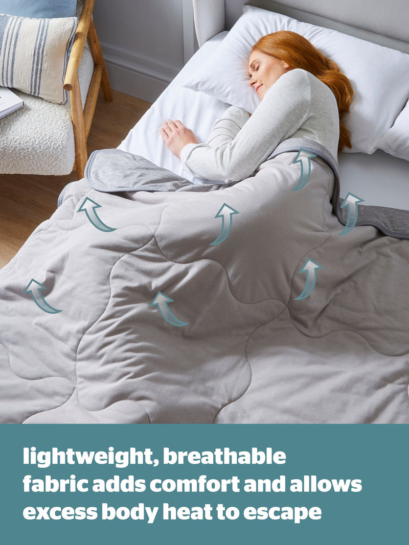 Silentnight Grey Restore cooling throw, UK version