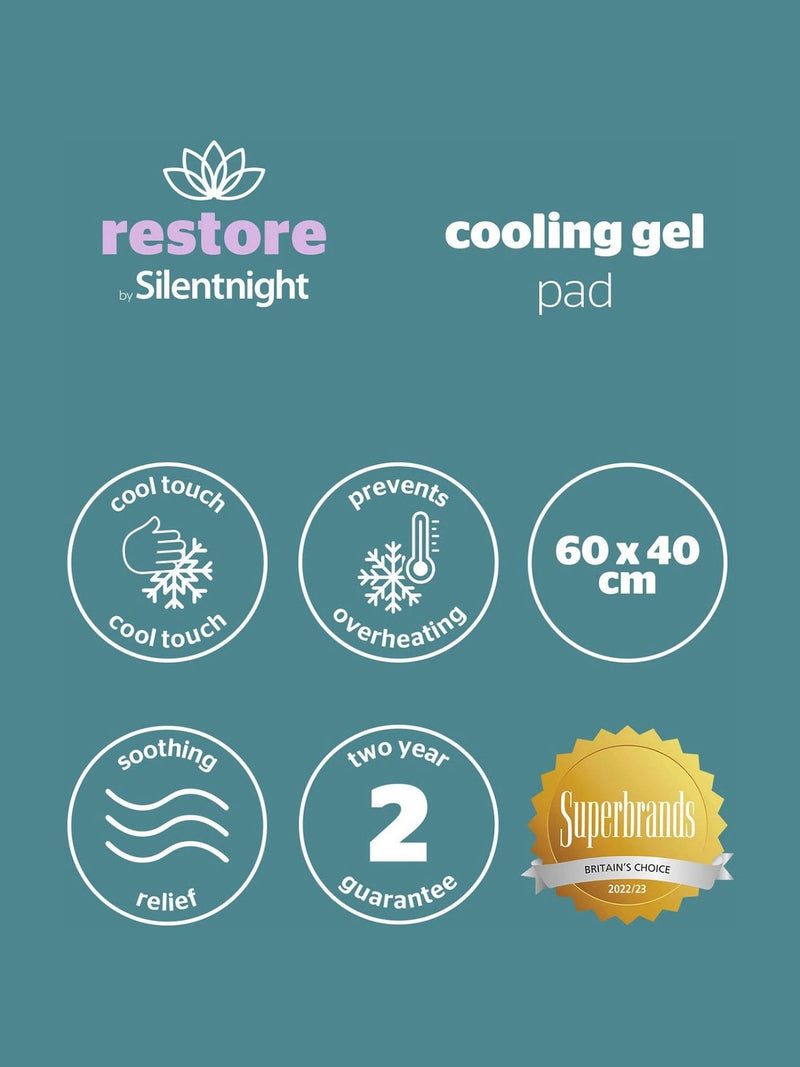 Silentnight Soft Restore Cooling Gel Pillow Pad 60x40cm (British brand)