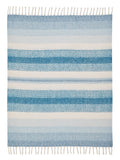 Laura Ashley seaspray blue stripe throw 170x130cm UK version