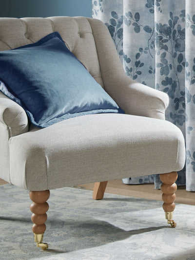 Next Laura Ashley Blue Dark Velvet Hanya 100% Cotton Cushion 45cm x 45cm x 10cm- Buy online at McGrocer