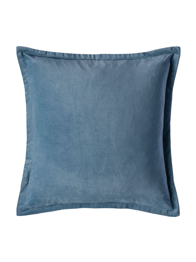 Laura Ashley Blue Dark velvet cushion 45cm - British product