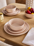 12 Piece Pink Tillie Dinner Set