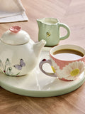 Multi Floral Print Wildlife Tea for One Teacup Teapot Milk Jug and Tray Set