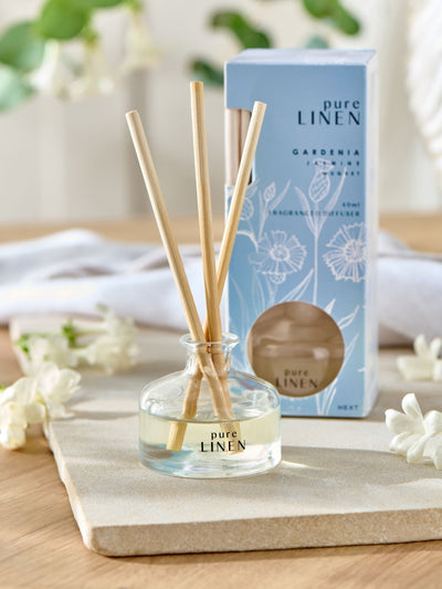Next Pure Linen Marine & Gardenia Country Classic Reed Diffuser 40ml- Buy online at McGrocer