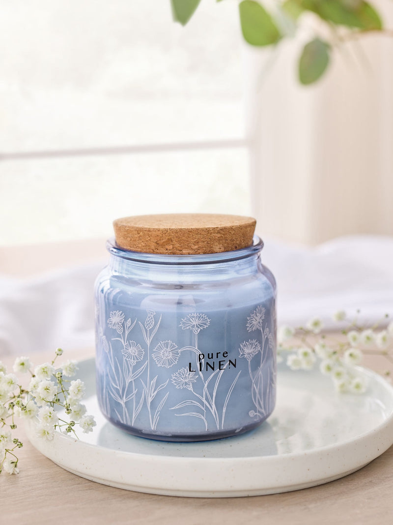 Marine and gardenia jar candle 10cm height, imported from the UK