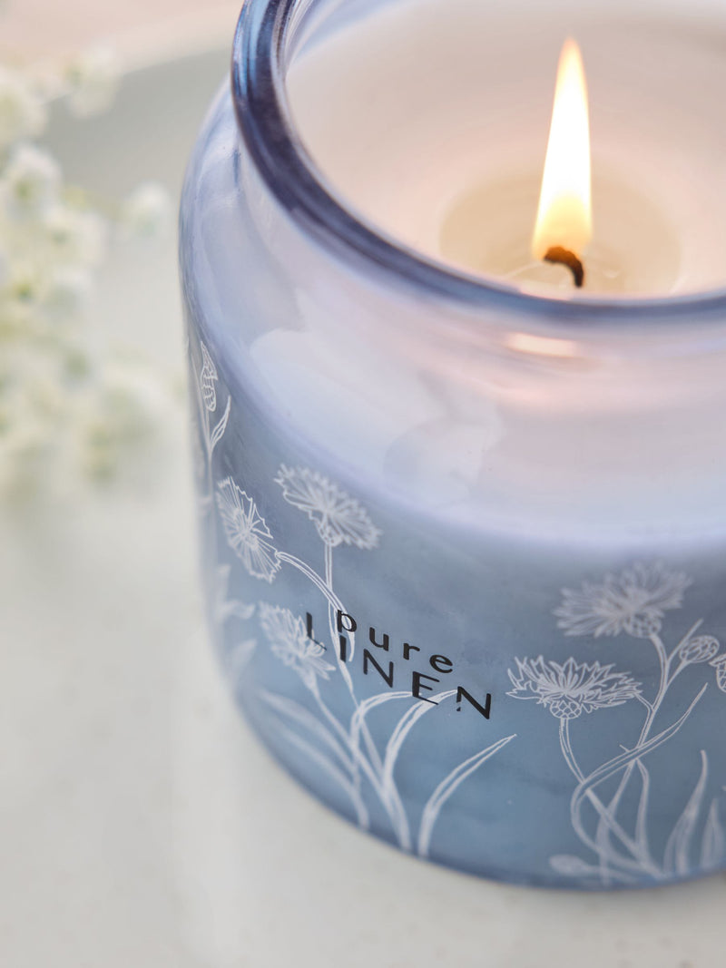 Marine and gardenia jar candle 10cm height, imported from the UK
