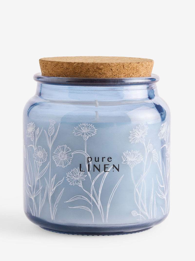 Marine and gardenia jar candle 10cm height, imported from the UK