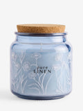 Marine and gardenia jar candle 10cm height, imported from the UK