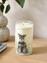 Next Stanley the Schnauzer Pure Linen Pillar Candle 91.5cm- Buy online at McGrocer
