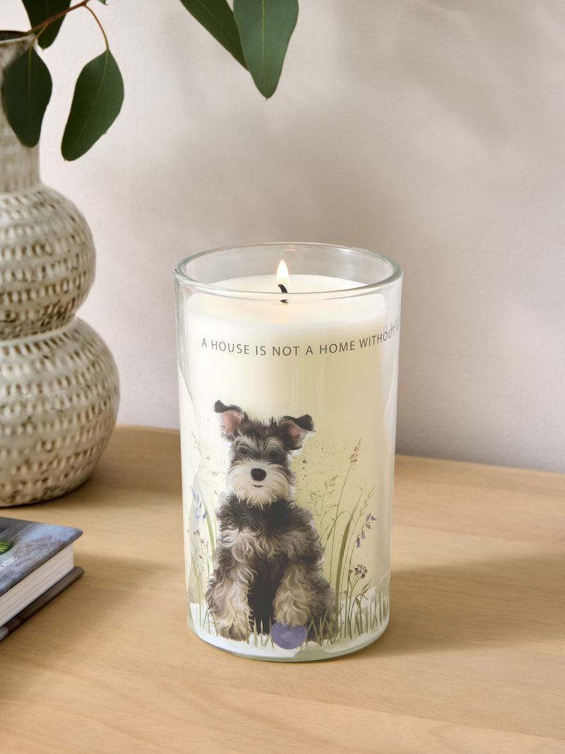 Stanley the Schnauzer Pure Linen candle 91.5cm (British brand)