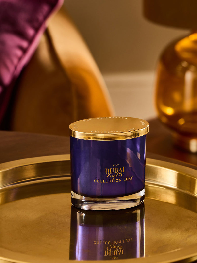 Dubai Nights Oud, Pink Pepper and Cardamom 2 Wick Candle - British product