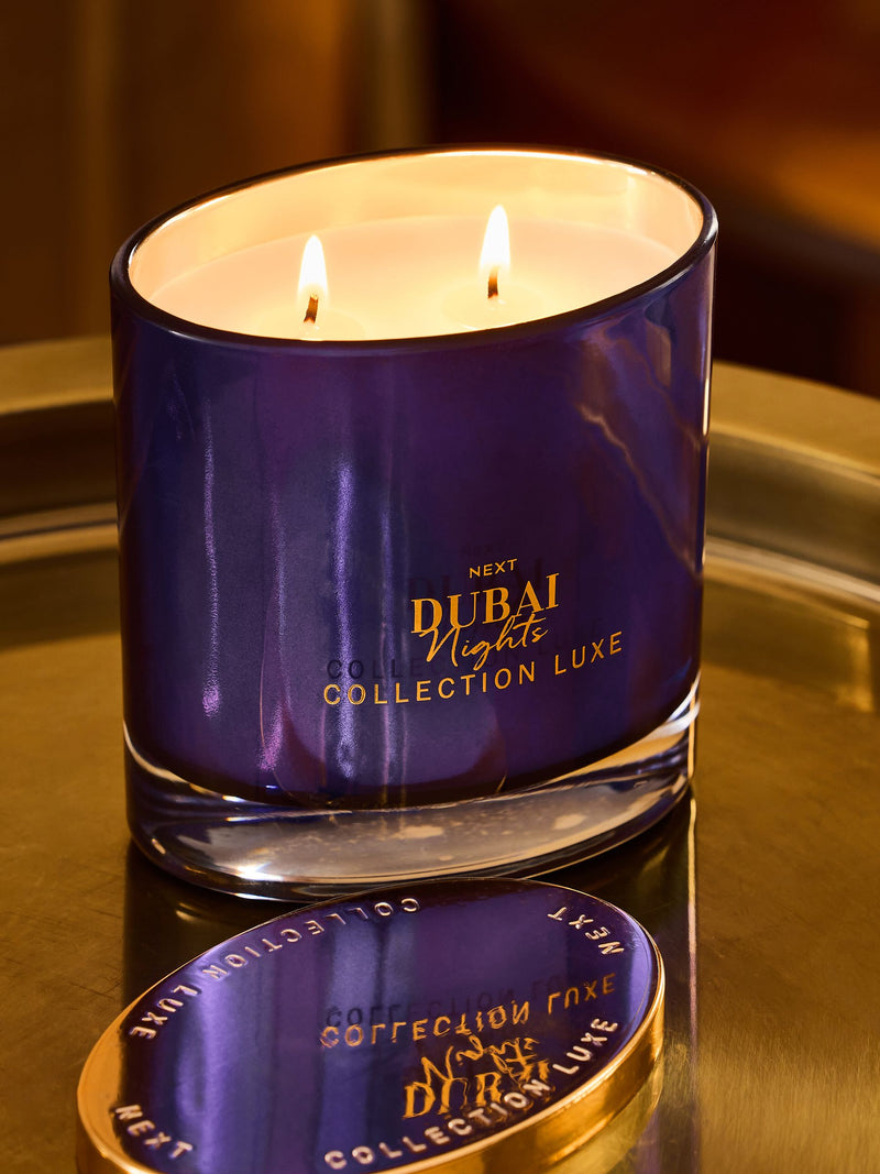 Dubai Nights Oud, Pink Pepper and Cardamom 2 Wick Candle - British product
