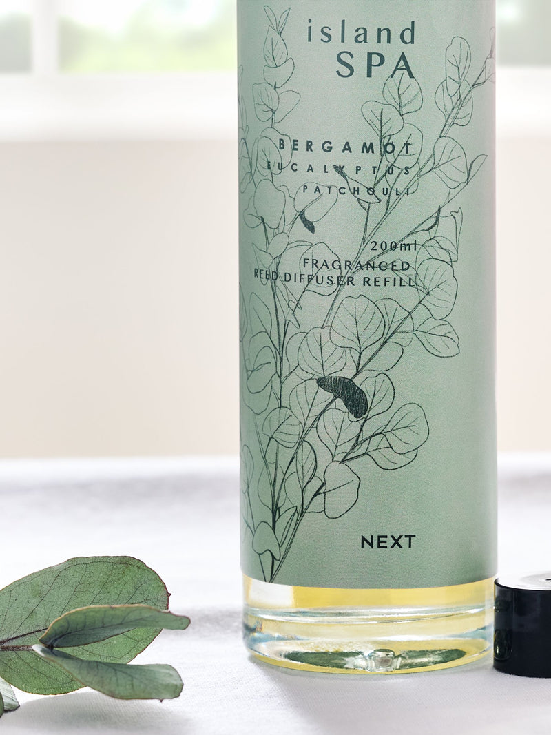 Diffuser refill with eucalyptus, bergamot and green tea scent - British product