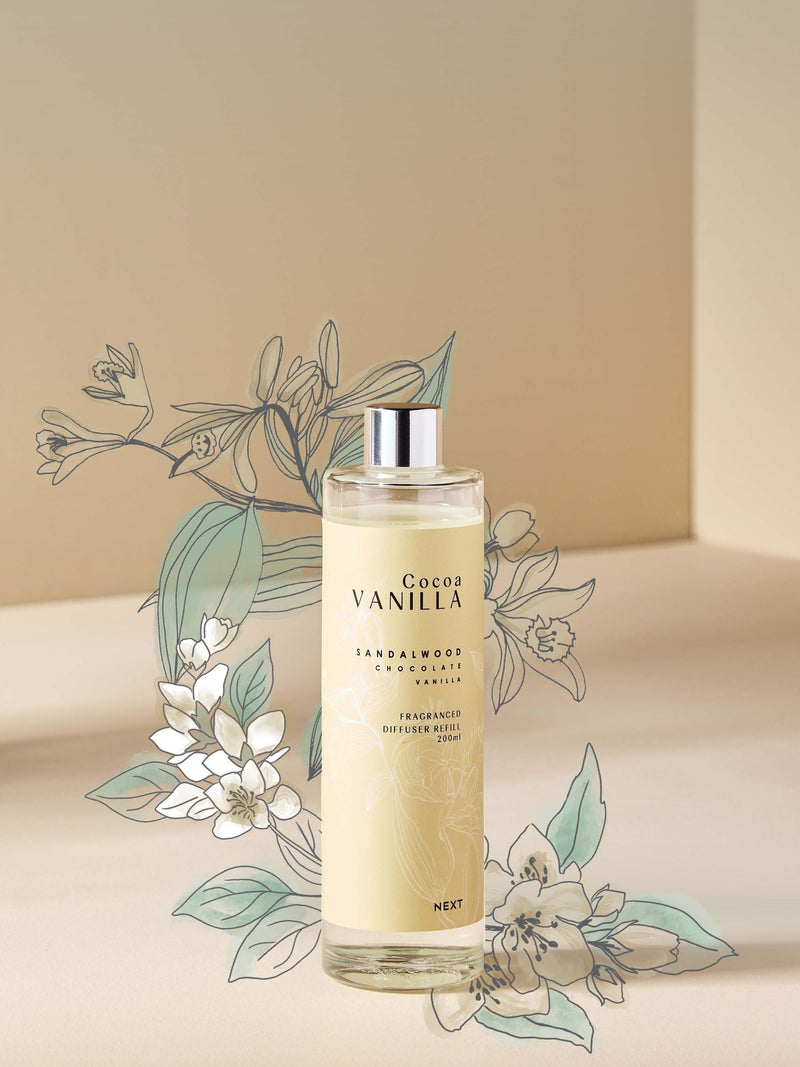 Reed diffuser refill vanilla musk sandalwood blend - British product
