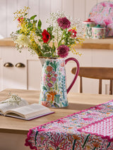 Next Lucy Tiffney Pink Floral Animal Ceramic Jug Vase- Buy online at McGrocer