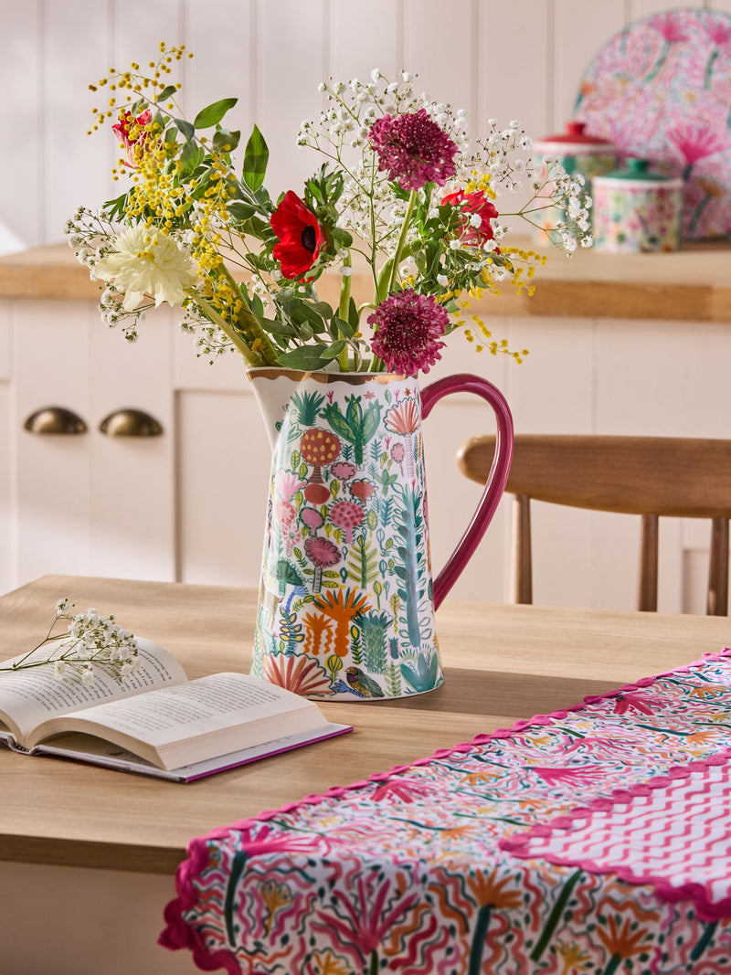 Lucy Tiffney pink floral animal jug vase, UK version