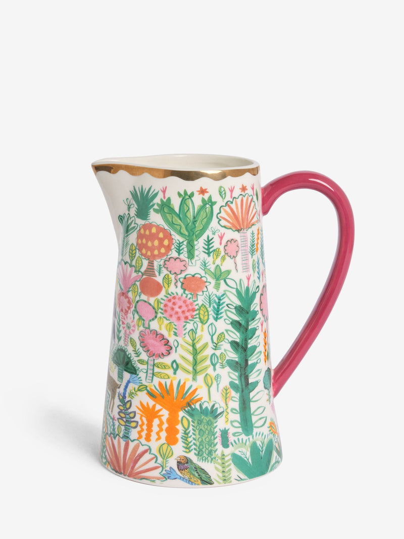 Lucy Tiffney pink floral animal jug vase, UK version