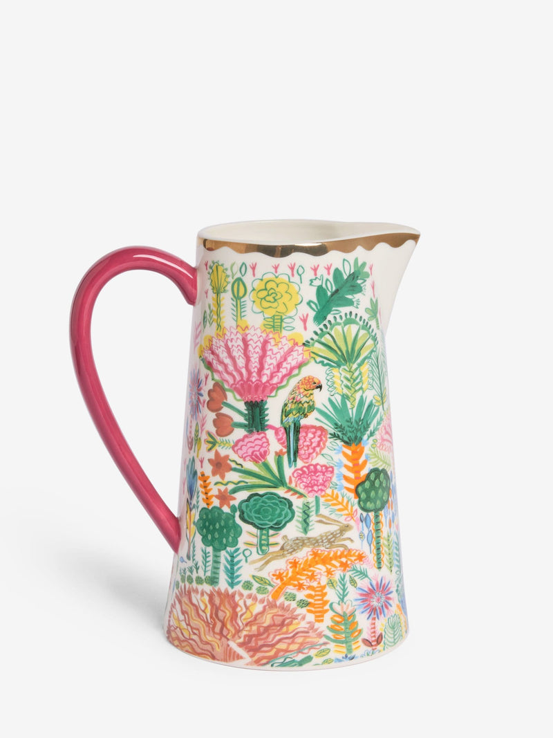 Lucy Tiffney pink floral animal jug vase, UK version