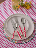 Lucy Tiffney pink cutlery set 16 piece, UK version