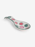 Lucy Tiffney cream/pink/green floral spoon rest medium, UK version