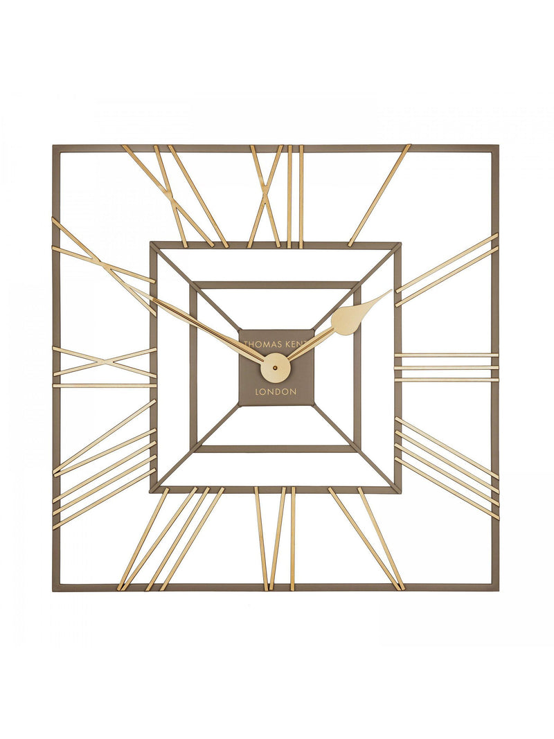 Thomas Kent gold square wall clock 24 inch (British brand)