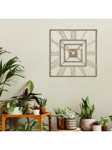 Next Thomas Kent Gold Summer House Square Metal Skeleton Wall Clock 24 Inch- Buy online at McGrocer
