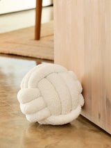 Butoir de porte en tissu bouclé naturel