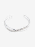 Silver tone twist sparkle cuff bracelet (British brand)