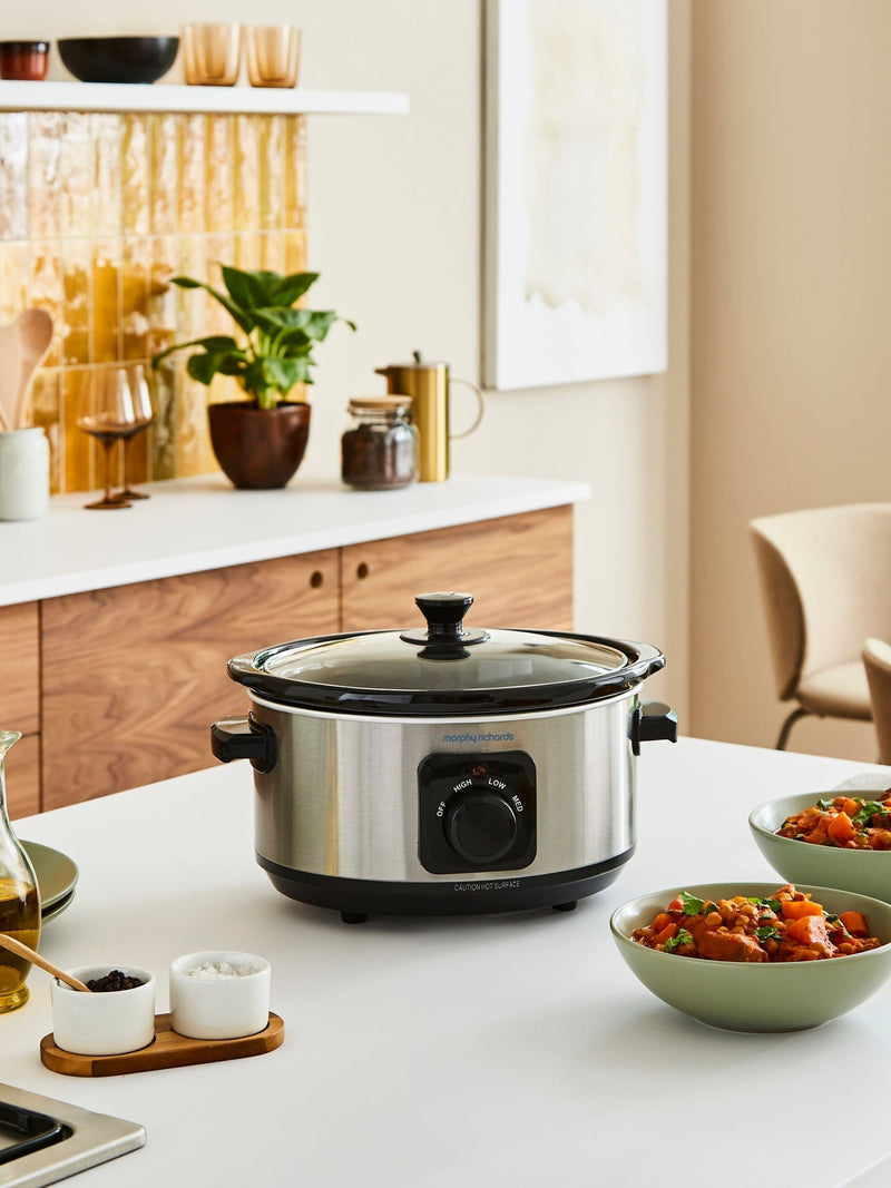 Morphy Richards stainless steel slow cooker 3.5L, imported from the UK