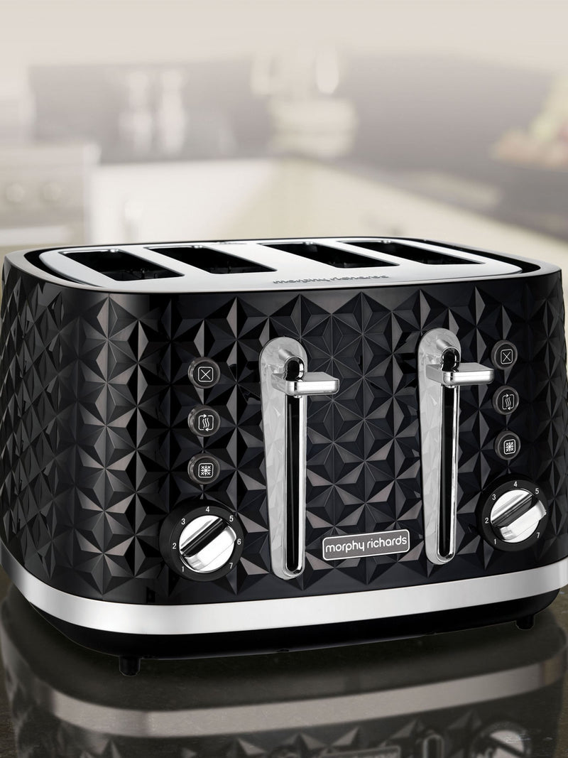Morphy Richards Black Vector 4 Slice Toaster, imported from the UK