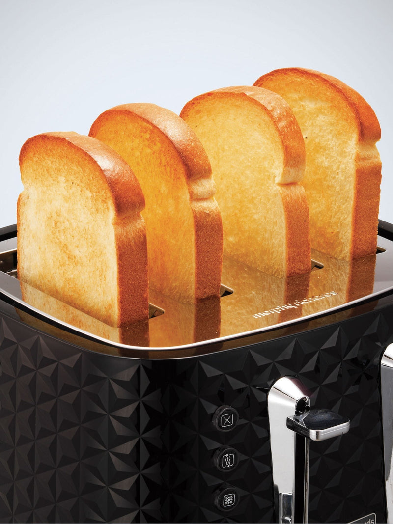 Morphy Richards Black Vector 4 Slice Toaster, imported from the UK