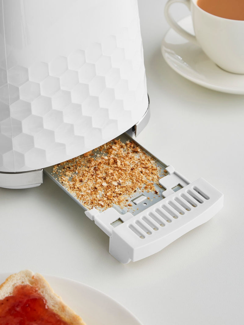 Morphy Richards White Hive 2 skivers brødrister, importert fra Storbritannia