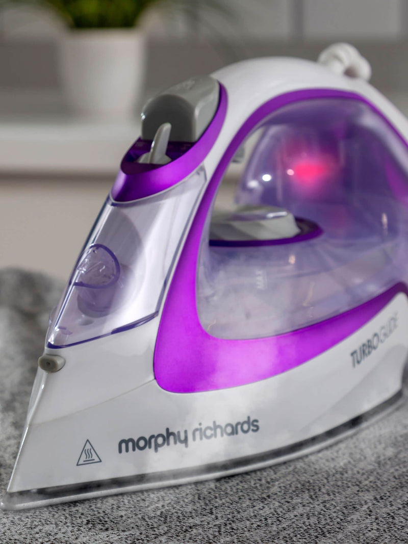 Morphy Richards pink steam iron Turbo Glide - British product