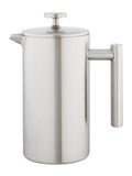 Stellar Brushed Silver 8 cup double-wall insulated cafetiere (British brand)