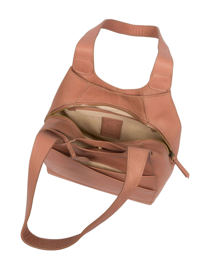 Conkca Subtle Pink Juliet leather handbag, UK version